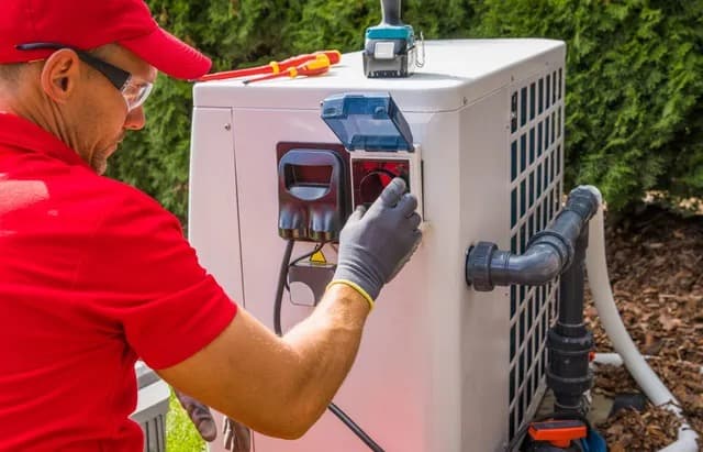 Pool heat pump installation